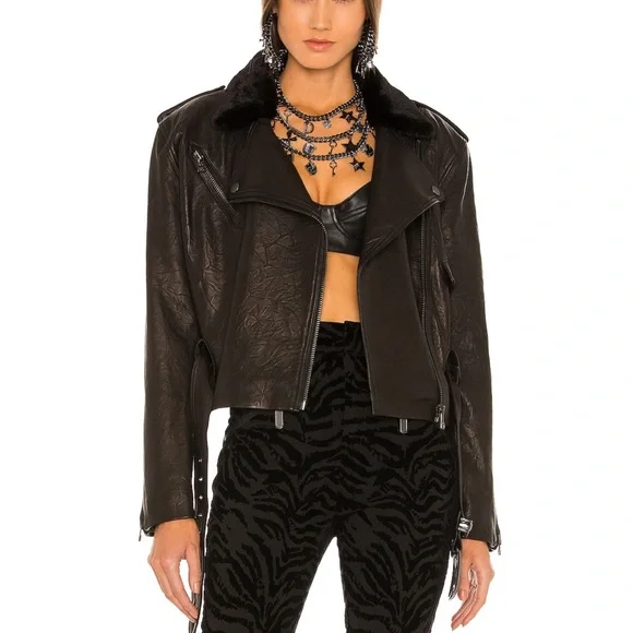 Dundas x Revolve Leather Jacket
